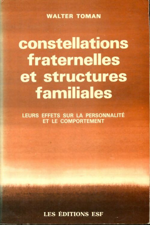 Livrenpoche : Constellations fraternelles et structures familiales - Toman W. - Livre