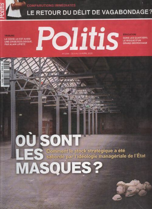 Livrenpoche : Politis n°1598 : Où sont les masques ? - Collectif - Livre