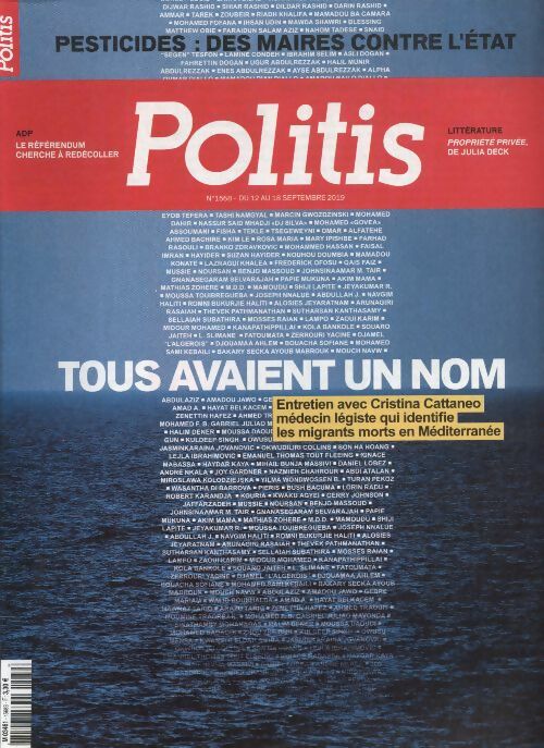 Livrenpoche : Politis n°1568 : Tous avaient un nom - Collectif - Livre