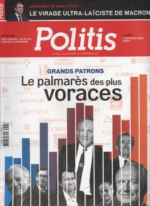 Livrenpoche : Politis n°1625 : Grands patrons, le palmarès des plus voraces - Collectif - Livre