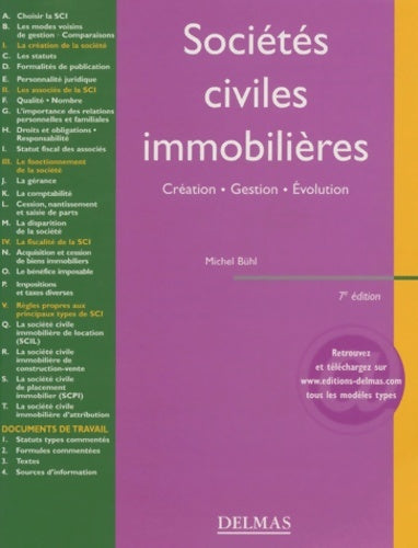 Livrenpoche : Sociétés civiles immobilières - Michel Bühl - Livre