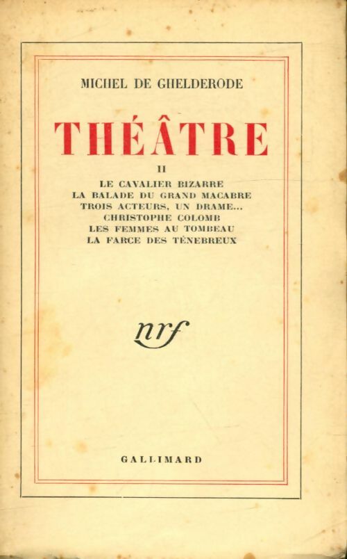 Livrenpoche : Théâtre Tome II  - Michel De Ghelderode - Livre