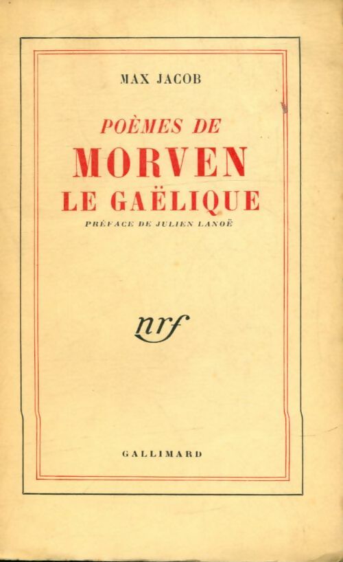 Livrenpoche : Poèmes de Morven le gaëlique - Max Jacob - Livre