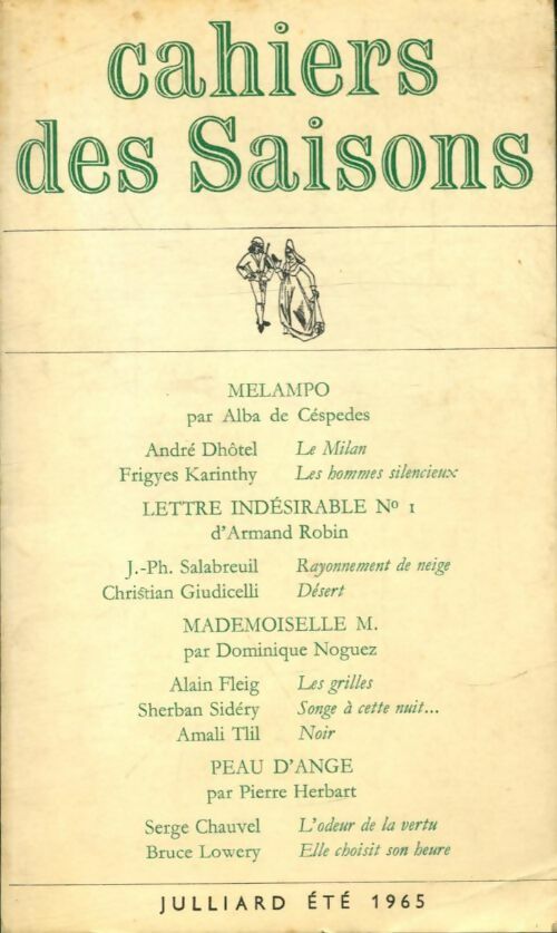 Livrenpoche : Cahiers des saisons n°42 : Eté 1965 - Collectif - Livre