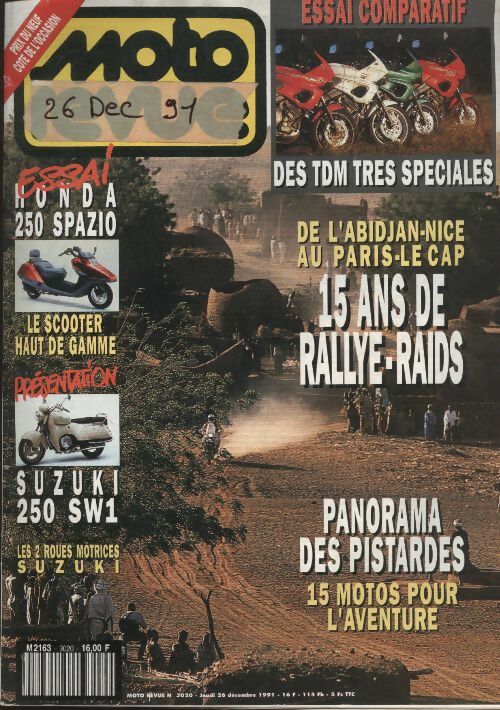 Livrenpoche : Moto revue n°3020 : 15 ans de Rallye-raids - Collectif - Livre