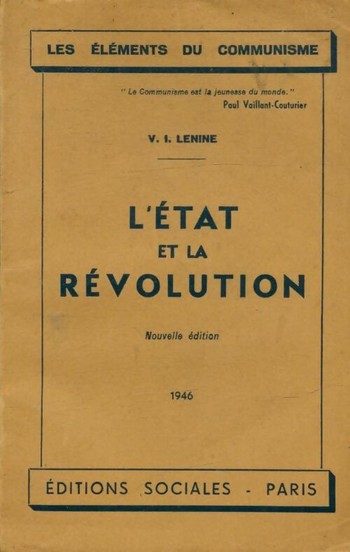 Livrenpoche : L'État et la révolution - Vladimir Illitch Lénine - Livre