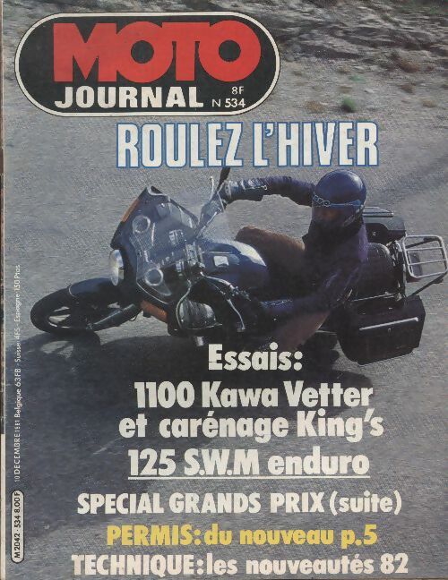 Livrenpoche : Moto Journal n°534 : Roulez l'hiver - Collectif - Livre