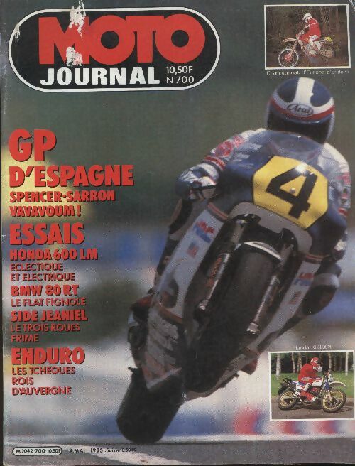 Livrenpoche : Moto Journal n°700 : GP d'Espagne, Spencer-Sarron vavavoum ! - Collectif - Livre