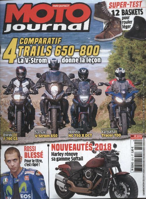 Livrenpoche : Moto Journal n°2215 : Comparatif 4 trails 650-800 - Collectif - Livre