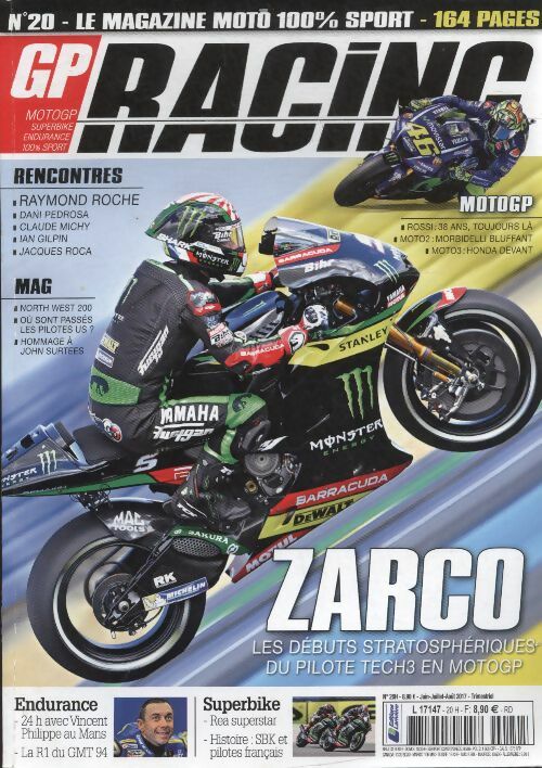 Livrenpoche : GP Racing n°20 : Zarco, les débuts stratosphériques du pilote tech3 en motogp - Collectif - Livre
