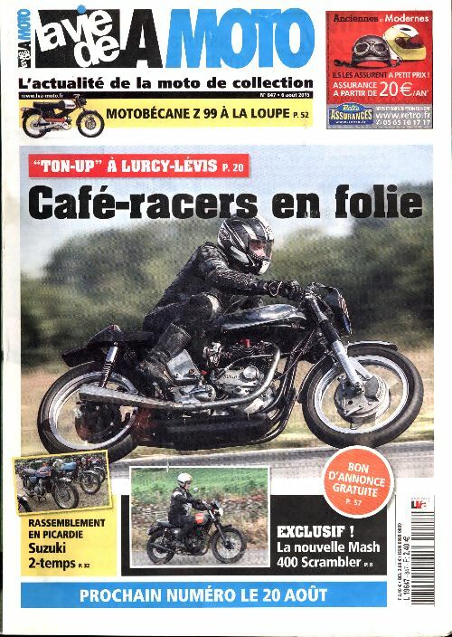 Livrenpoche : La vie de la moto n°847 : Café-racers en folie - Collectif - Livre