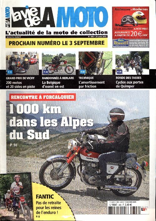 Livrenpoche : La vie de la moto n°848 : 1000km dans les Alpes du sud - Collectif - Livre