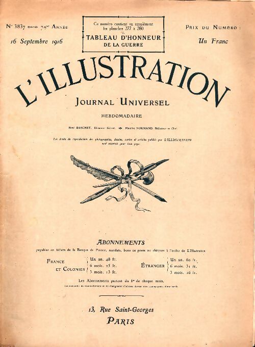 Livrenpoche : L'Illustration n°3837 - Collectif - Livre