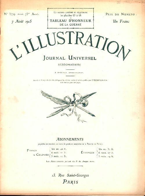 Livrenpoche : L'Illustration n°3779 - Collectif - Livre