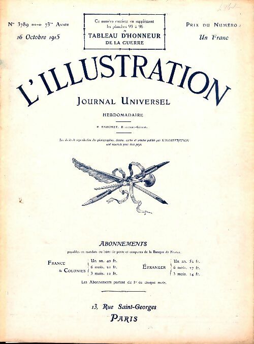 Livrenpoche : L'Illustration n°3789 - Collectif - Livre