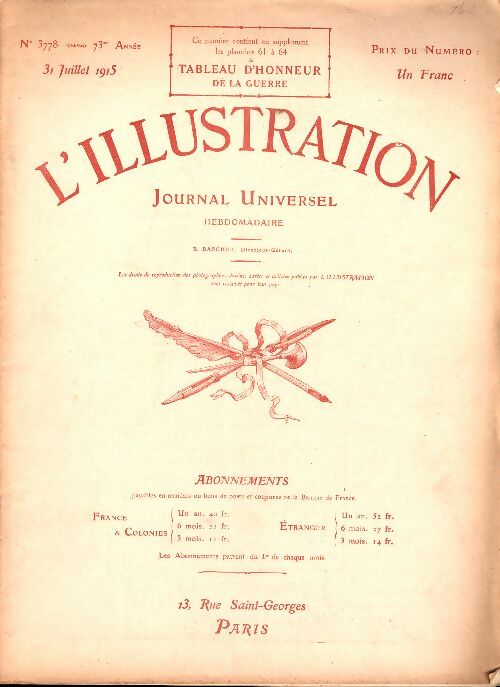 Livrenpoche : L'Illustration n°3778 - Collectif - Livre