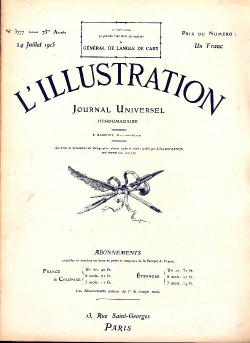 Livrenpoche : L'Illustration n°3777 - Collectif - Livre