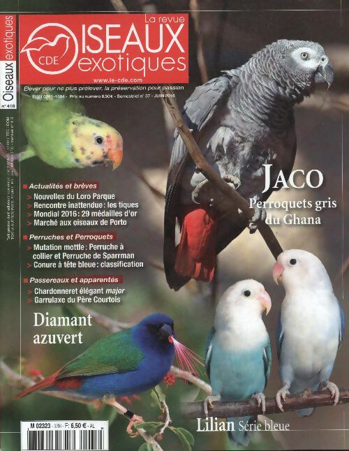 Livrenpoche : Oiseaux exotiques n°418 : Jaco, Perroquets gris du Ghana - Collectif - Livre