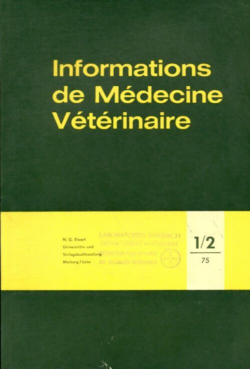 Livrenpoche : Informations de médecine vétérinaire - Collectif - Livre