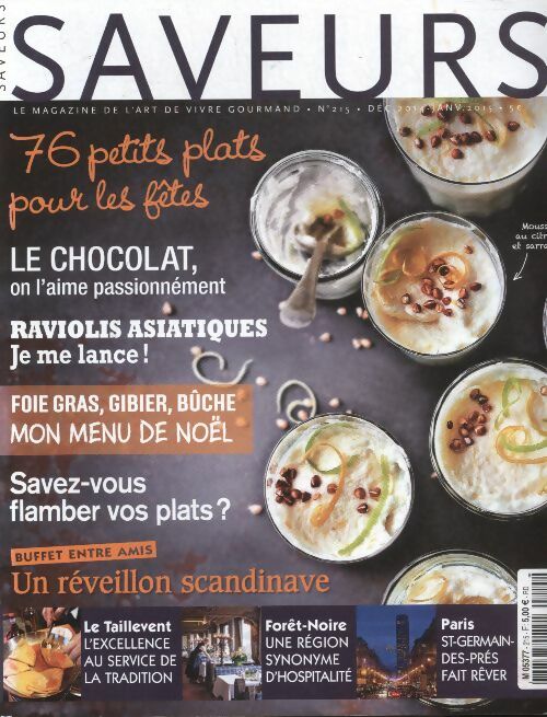 Livrenpoche : Saveurs n°215 : 76 petits plats pour les fêtes - Collectif - Livre