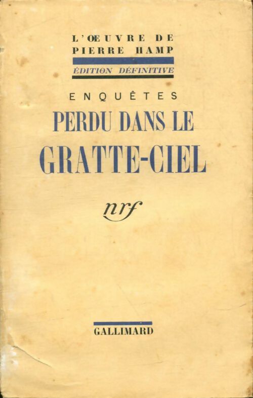Livrenpoche : Perdu dans le gratte-ciel - Pierre Hamp - Livre