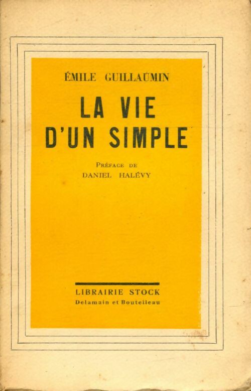 Livrenpoche : La vie d'un simple - Emile Guillaumin - Livre