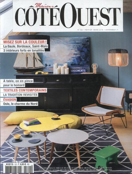 Livrenpoche : Maisons coté Ouest n°122 : Misez sur la couleur ! - Collectif - Livre