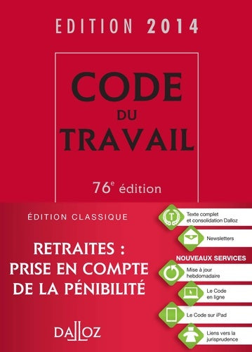 Livrenpoche : Code du travail 2014 - Christophe Radé - Livre