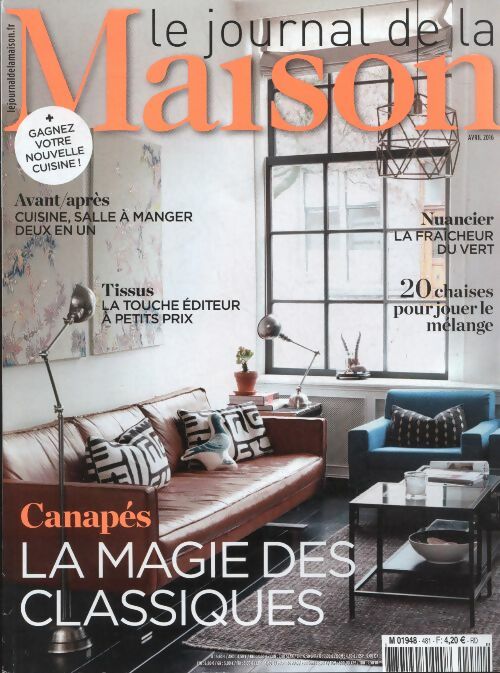 Livrenpoche : Le journal de la maison n°481 : Canapés la magie des classiques - Collectif - Livre
