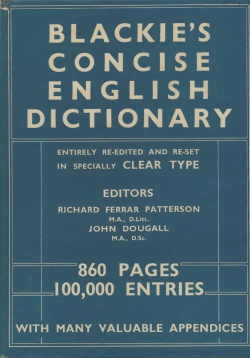 Livrenpoche : Blackie's concise english dictionary - Collectif - Livre