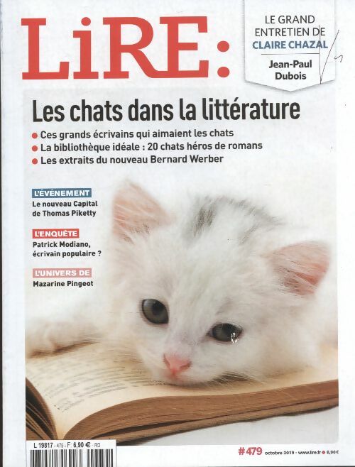 Livrenpoche : Revue Lire n°479 : Les chats dans la littérature - Collectif - Livre