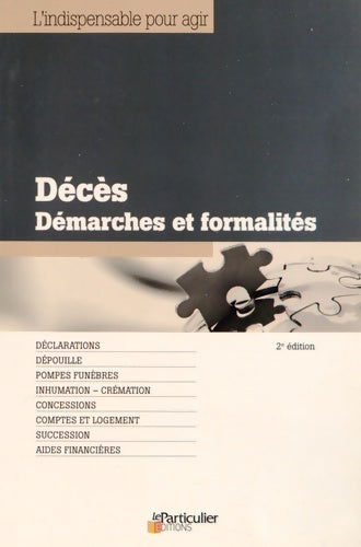 Livrenpoche : Décès. Démarches et formalités - Collectif - Livre