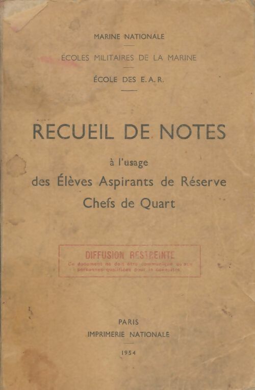 Livrenpoche : Recueil de notes à l'usage des élèves aspirants de réserve - Collectif - Livre