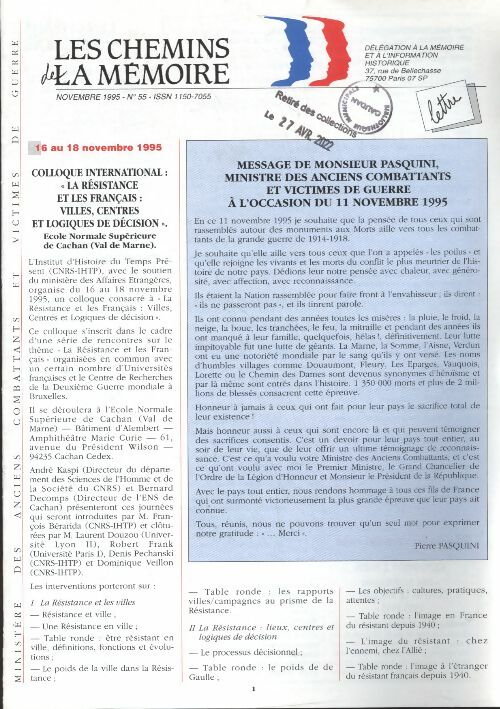 Livrenpoche : Les chemins de la mémoire n°55 :  - Collectif - Livre