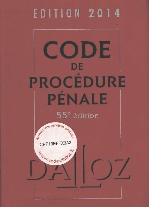 Livrenpoche : Code de procédure pénale 2014 - Coralie Ambroise-Castérot - Livre
