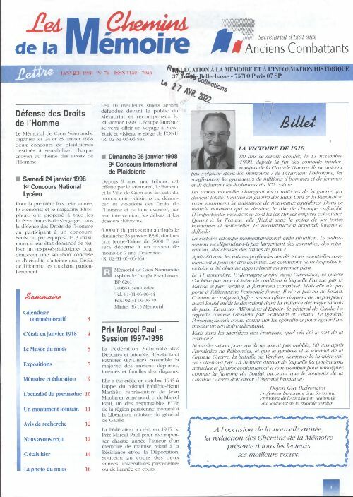 Livrenpoche : Les chemins de la mémoire n°76 :  - Collectif - Livre
