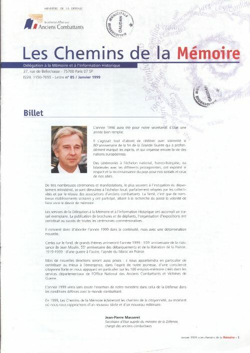 Livrenpoche : Les chemins de la mémoire n°85 :  - Collectif - Livre