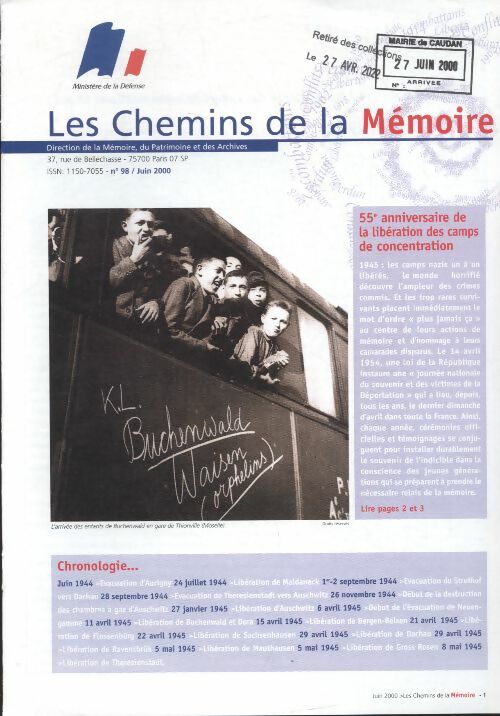 Livrenpoche : Les chemins de la mémoire n°98 :  - Collectif - Livre