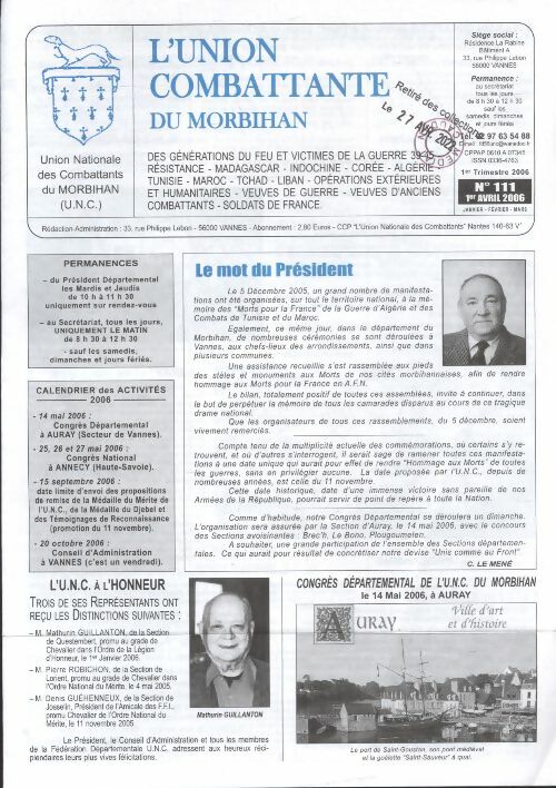 Livrenpoche : L'Union Combattante du Morbihan n°111 - Collectif - Livre