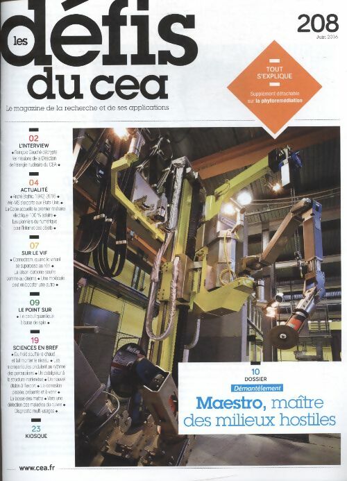 Livrenpoche : Les défis du CEA n°208 : Maestro, maître des milieux hostiles - Collectif - Livre