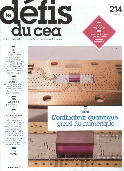 Livrenpoche : Les défis du CEA n°214 : L'ordinateur quantique, graal du numérique - Collectif - Livre