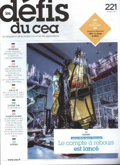 Livrenpoche : Les défis du CEA n°221 : James Webb Space Télescope, le compte à rebours est lancé - Collectif - Livre