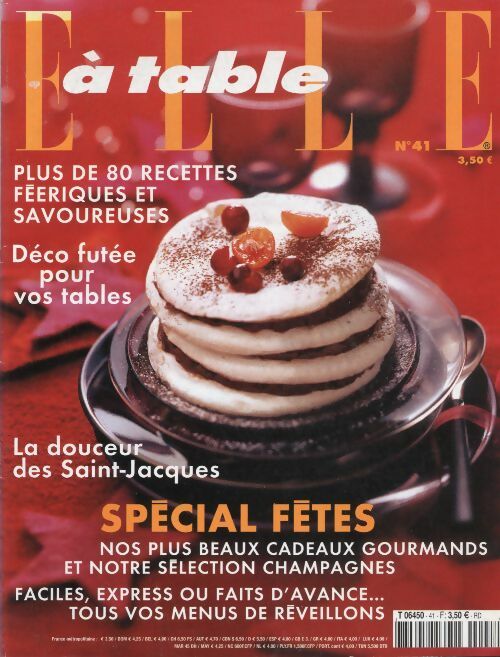 Livrenpoche : Elle à table n°41 : Spécial fêtes - Collectif - Livre