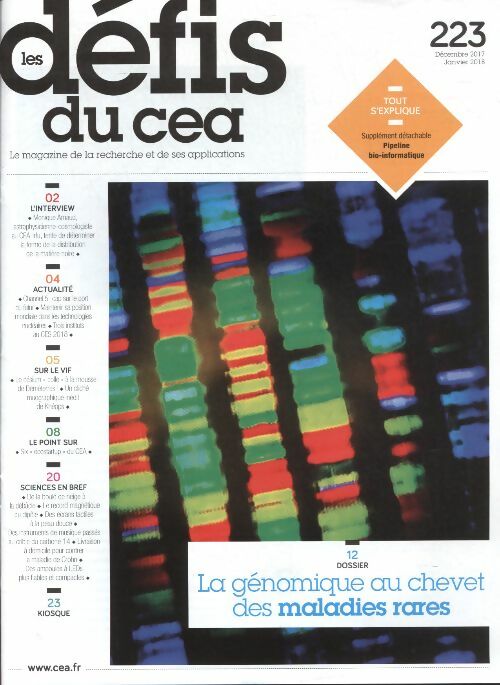 Livrenpoche : Les défis du CEA n°223 : La génomique au chevet des maladies rares - Collectif - Livre