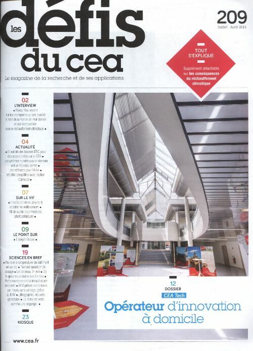 Livrenpoche : Les défis du CEA n°209 : CEA tech, opérateur d'innovation à domicile - Collectif - Livre
