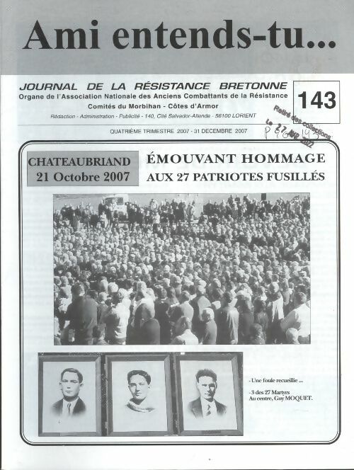 Livrenpoche : Ami entends-tu... n°143  - Collectif - Livre