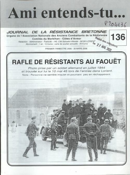 Livrenpoche : Ami entends-tu... n°136  - Collectif - Livre