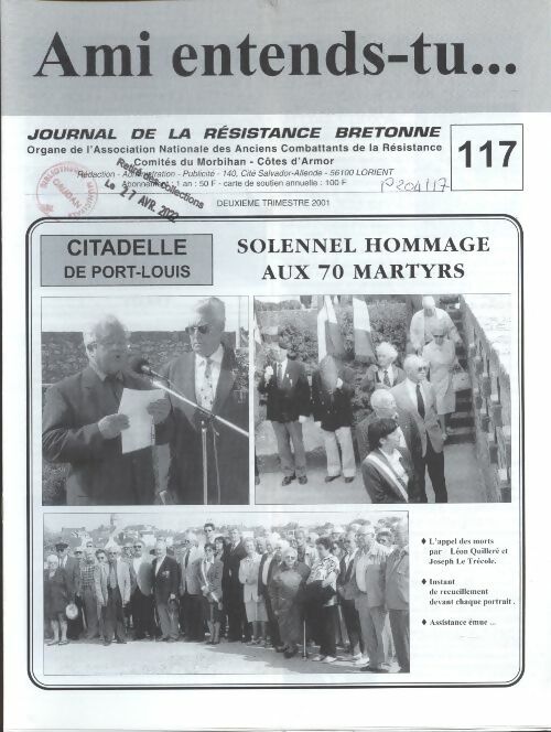 Livrenpoche : Ami entends-tu... n°117  - Collectif - Livre