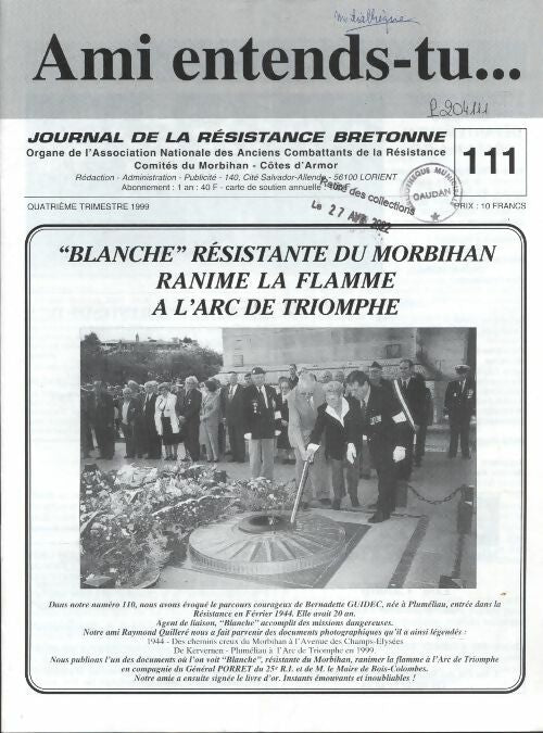 Livrenpoche : Ami entends-tu... n°111  - Collectif - Livre