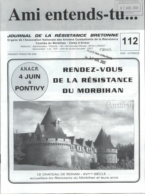 Livrenpoche : Ami entends-tu... n°112  - Collectif - Livre